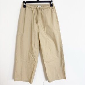 By malene birger tan pull on ankle length trouser pants